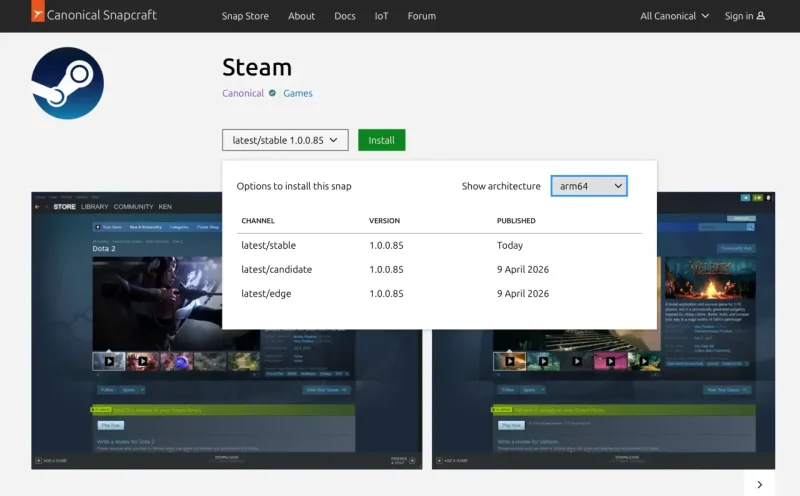 Ubuntu Arm64 Steam Snap postao stabilan 1 Ubuntu Arm64 Steam Snap postao stabilan: Gejming na Arm arhitekturi