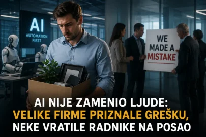 AI nije zamenio ljude: Velike firme priznale grešku, neke vratile radnike na posao