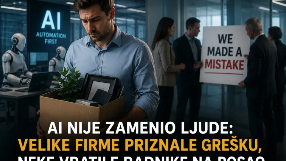 AI nije zamenio ljude: Velike firme priznale grešku 1 AI nije zamenio ljude: Velike firme priznale grešku, neke vratile radnike na posao