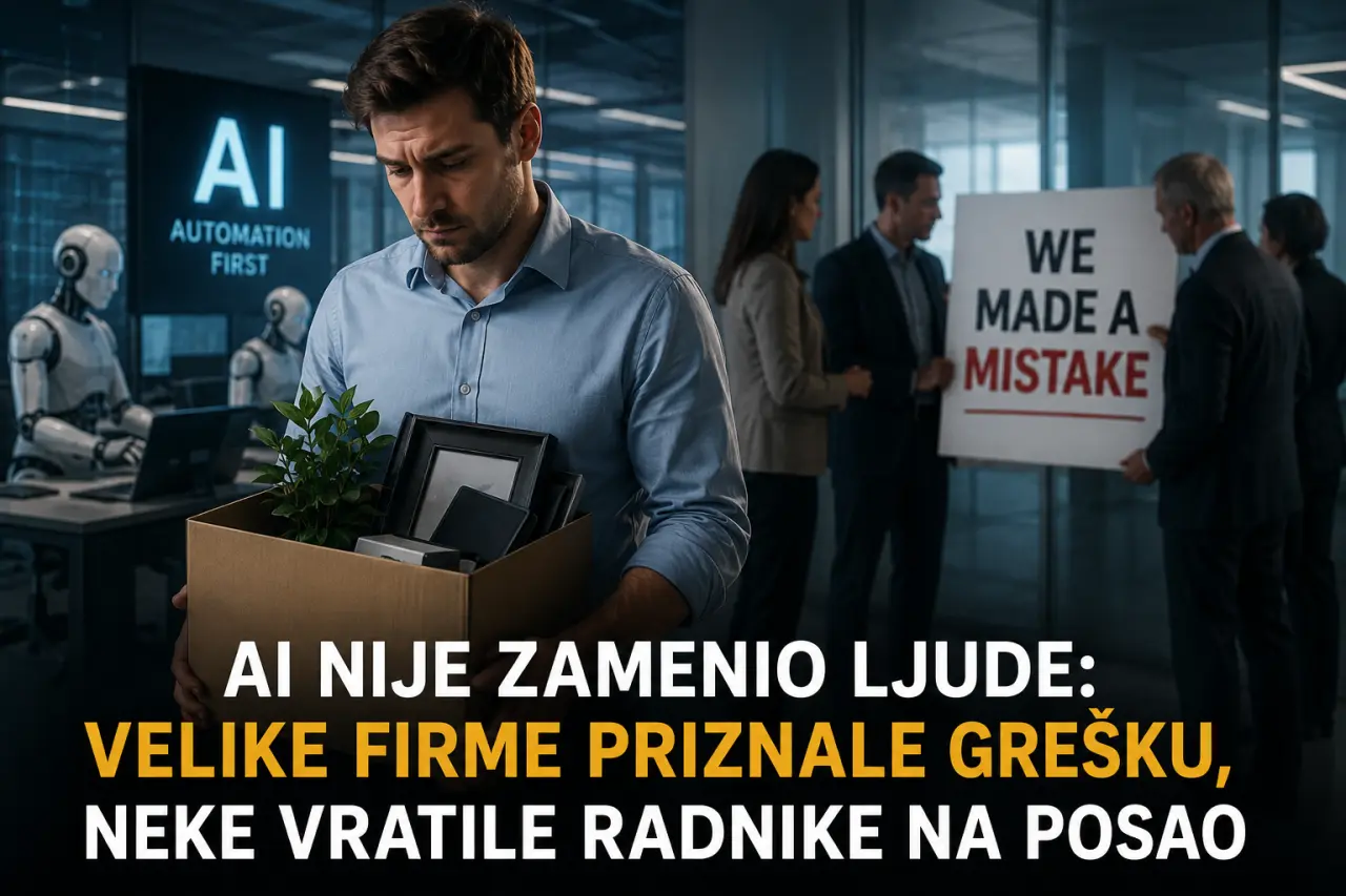 AI nije zamenio ljude: Velike firme priznale grešku