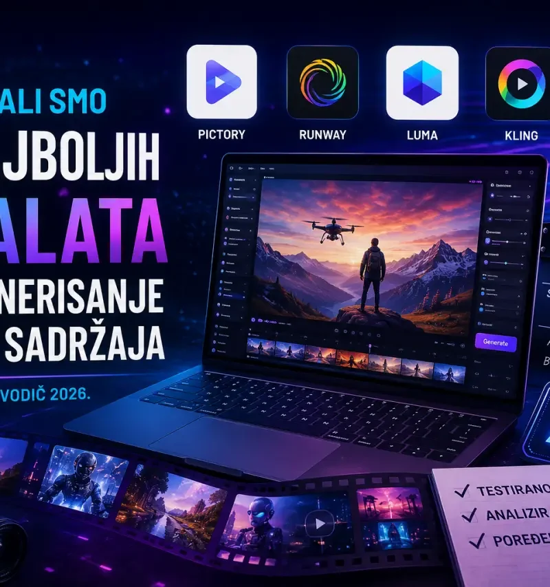 Najbolji AI video generatori u 2026.