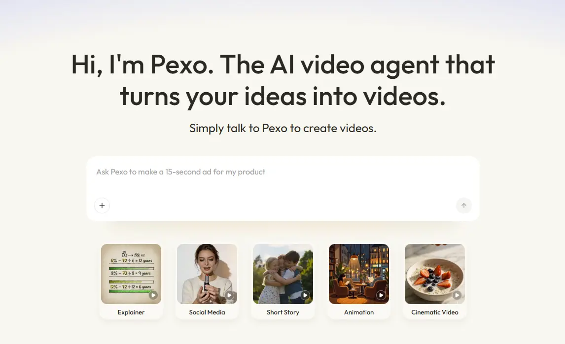 Pexo AI – Fleksibilno kombinovanje slika i videa