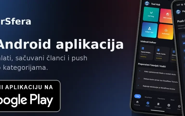 Preuzmite Sajber Sferu sa Google Play-a!