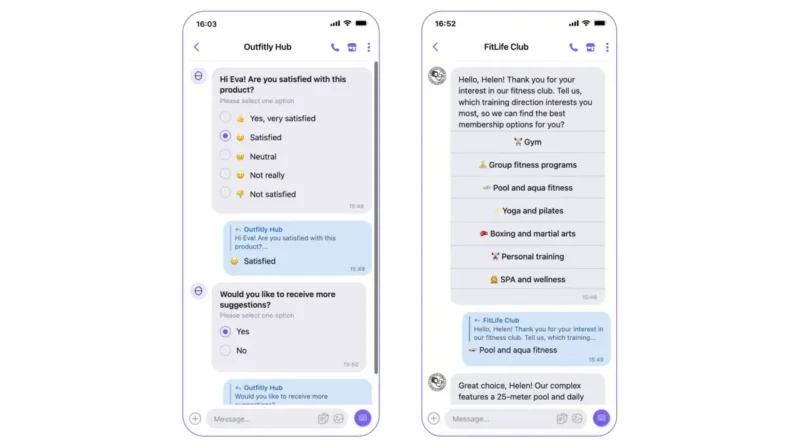 Viber uvodi 6 novih funkcija za Poslovne poruke 1 Unapređeni format "Brzih odgovora"