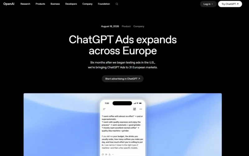 ChatGPT oglasi u Evropi: Šta se menja za korisnike? 2 Kako će izgledati ChatGPT reklame?