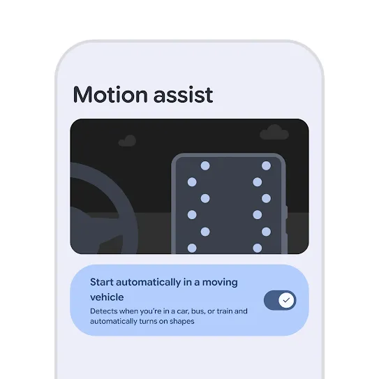 Motion Assist prikazuje mehuriće preko ekrana Android telefona