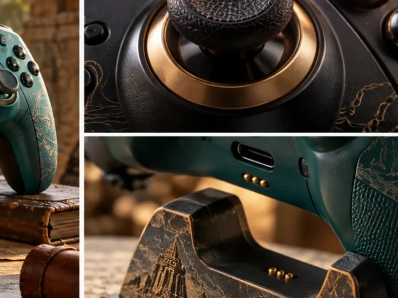 8BitDo Tomb Raider kontroleri — detalj analogne palice