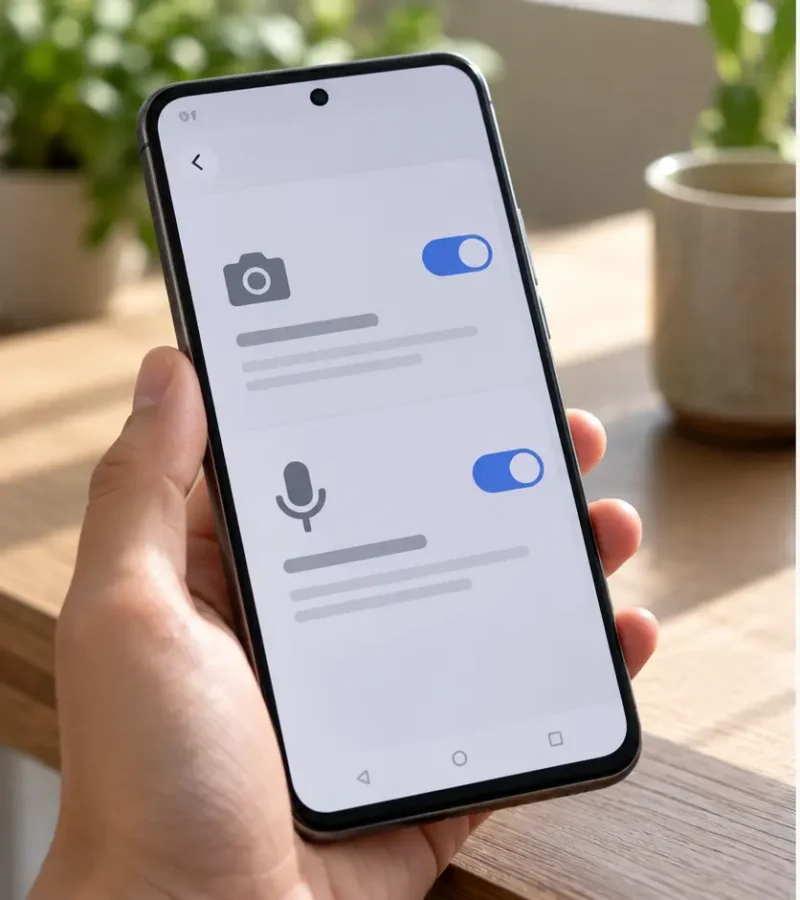 Android dozvole kamera mikrofon: kompletna provera 1 Android dozvole kamera mikrofon na telefonu — detalj
