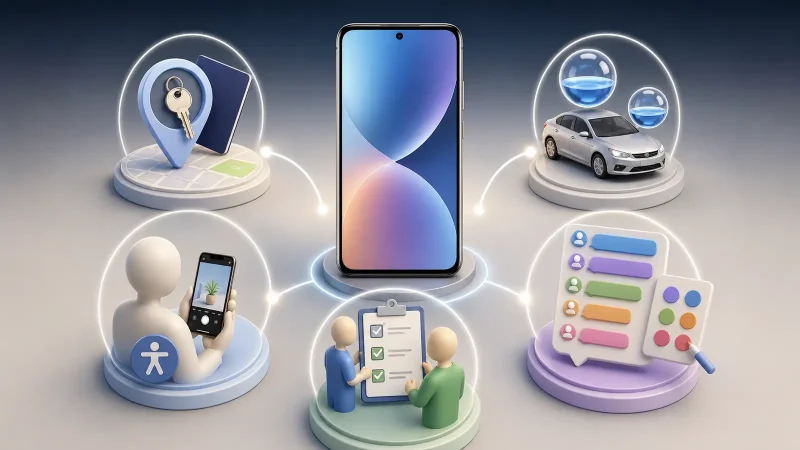 Pet funkcija Android septembarskog ažuriranja prikazano oko pametnog telefona