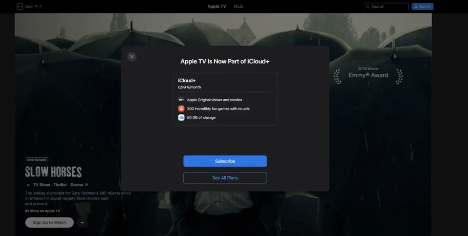 Apple TV u Srbiji prikazuje iCloud+ paket od 0,99 evra