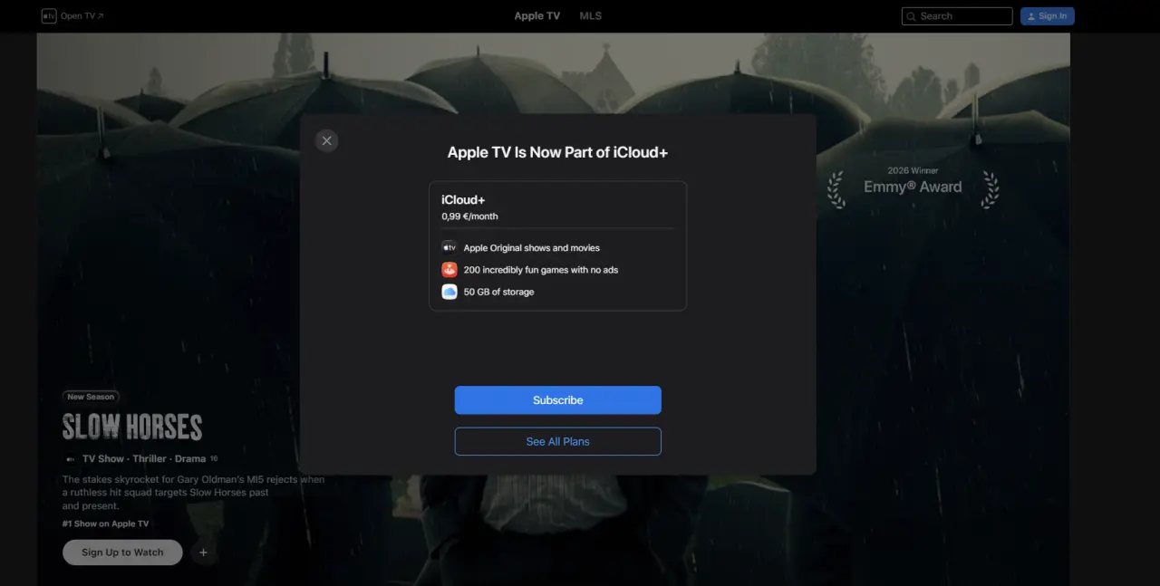 Apple TV u Srbiji: 0,99 € uz iCloud+