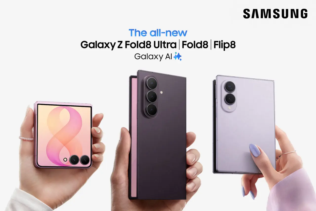 Galaxy Z Fold8 težina i dizajn pored Fold8 Ultra i Flip8 modela