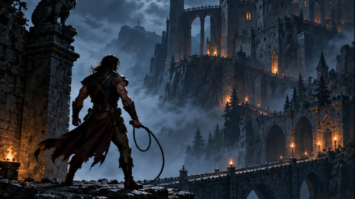 Originalni Castlevania besplatno mobilno izdanje, originalna gotička AI ilustracija