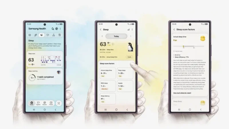 Galaxy Watch i zdravlje srca: šta sat zaista prati 1 Galaxy Watch i zdravlje srca: simulirani Samsung Health prikaz podataka o snu
