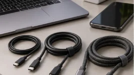 USB‑C kabl za punjenje, podatke i video, originalna AI ilustracija