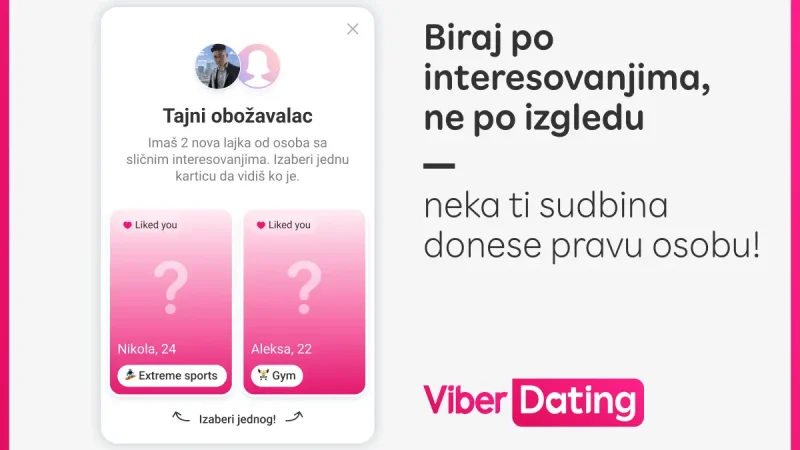 Viber Dejting funkcija Tajni obožavalac bira profile prema interesovanjima
