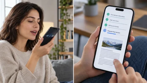 ChatGPT glasovni agent na mobilnom telefonu obavlja zadatke
