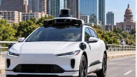 Waymo robotaksi na gradskoj saobraćajnici u Teksasu