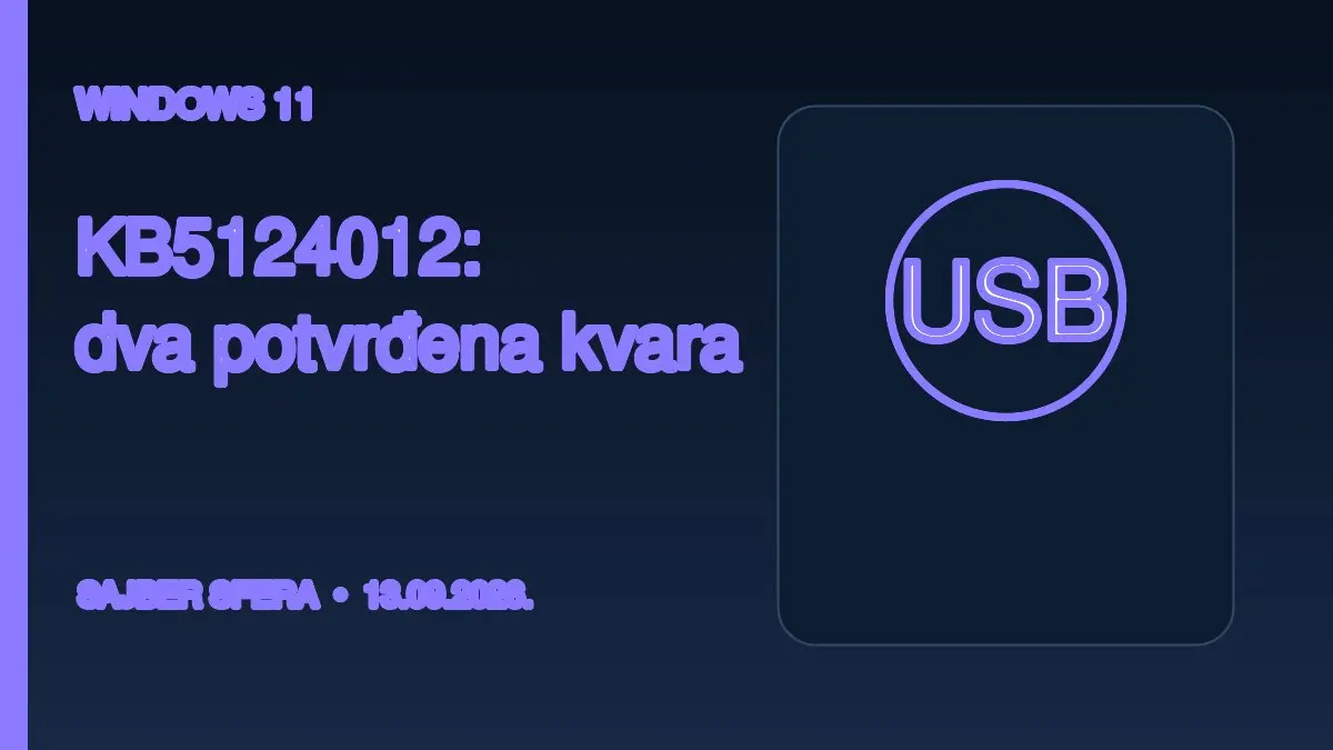 Windows KB5124012 kvari USB zvuk i Linux VM