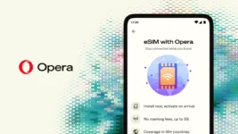 Opera putni eSIM internet na Android telefonu