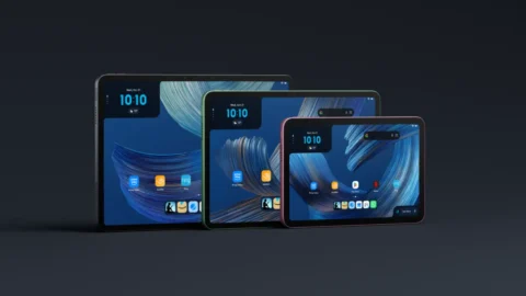 Amazon Alexa tablets with Google Play shown in three sizes