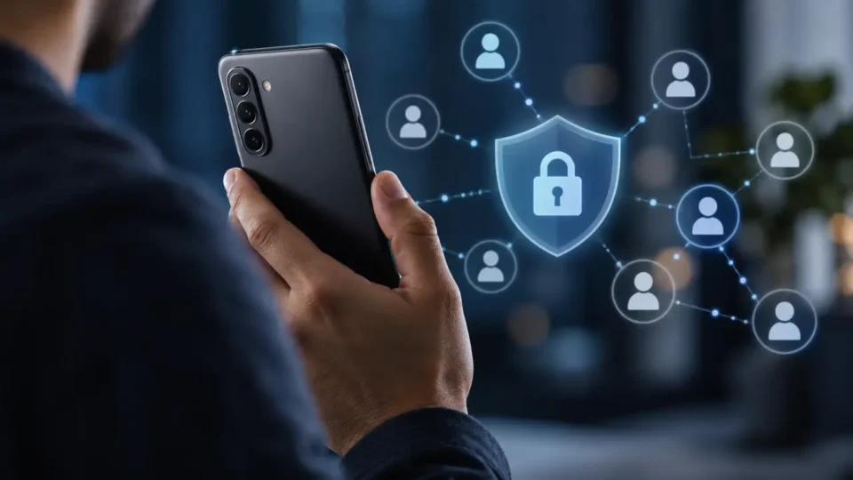 Android telefon sa kontrolom privatnosti i povezanim nalozima
