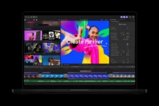 Final Cut Pro na MacBook Pro sa MotionVFX bibliotekom i vremenskom linijom za montažu