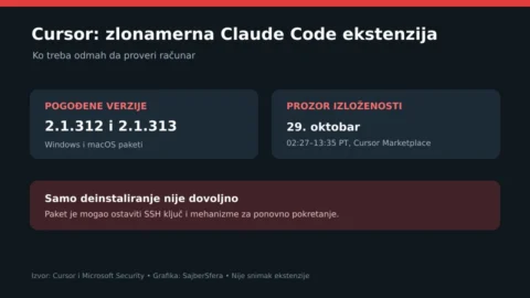 Upozorenje za zlonamernu Claude Code ekstenziju u Cursor Marketplace