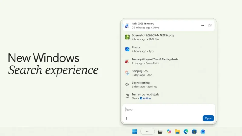 Microsoft Execution Containers uz novi Windows Search interfejs