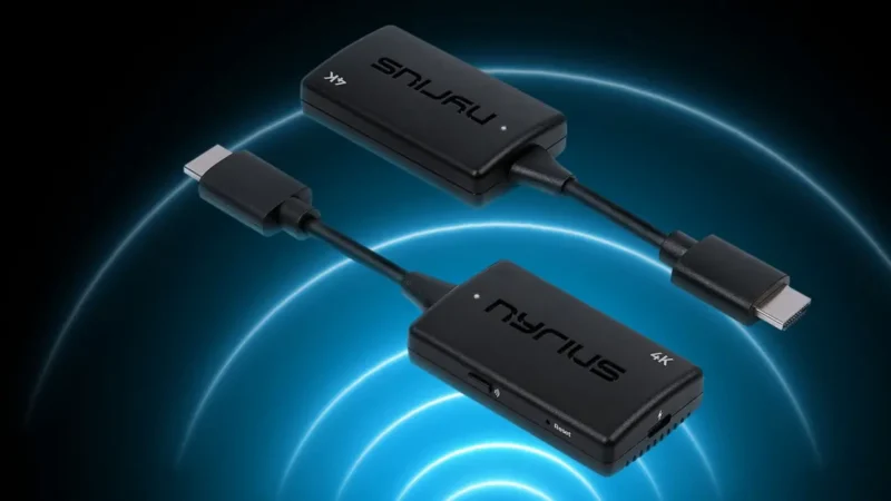 Nyrius bežični 4K HDMI: gde radi, a gde ne 1 Nyrius bežični 4K HDMI povezan sa televizorom