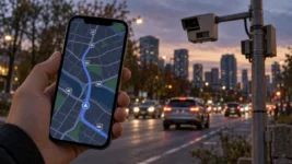 Mapa sa oznakama kamera za automatsko čitanje registarskih tablica