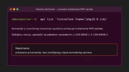php2shell Ubuntu zakrpa: terminalska provera instalirane PHP verzije