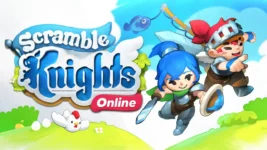 Scramble Knights Online Xbox key art sa vitezovima u kraljevstvu