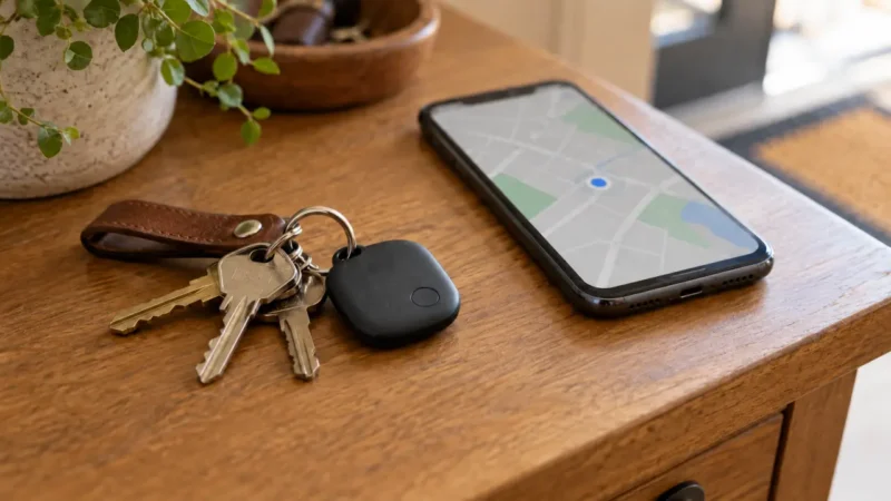 Galaxy SmartTag3 iPhone podrška: šta radi na iOS-u 1 Galaxy SmartTag3 iPhone podrška prikazana lokatorom uz ključeve i telefon