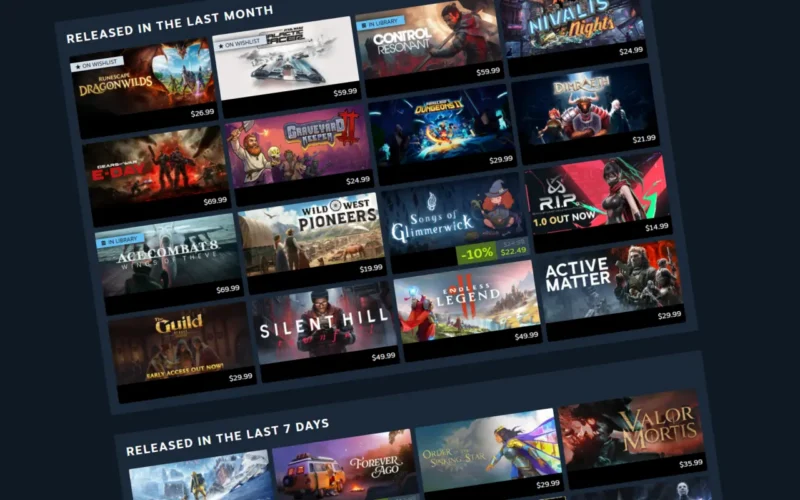 Steam Personal Calendar preporuke i filteri za igre