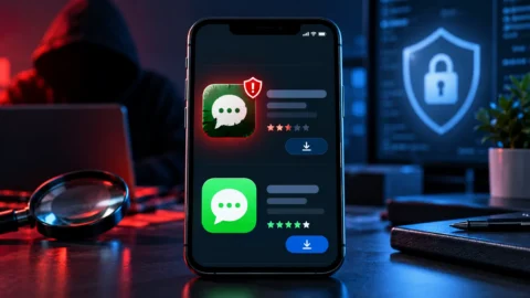 Lažna aplikacija za dopisivanje u mobilnoj prodavnici