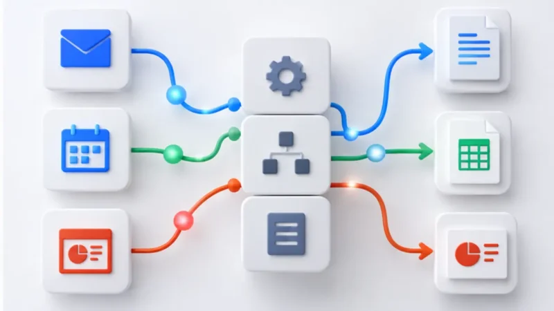 Google Workspace Studio dobija nove automatizacije 1 Google Workspace Studio — prateća AI ilustracija